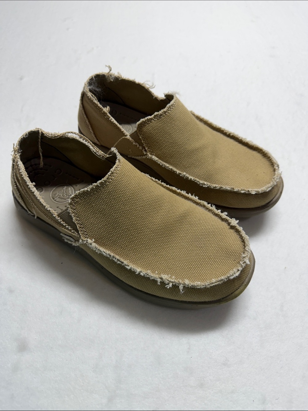 CROCS Men's Slip-On Canvas Loafers in Tan M8